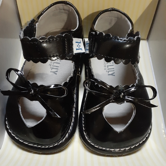Jack and Lily baby girl black shoes size 6-12 mont - Picture 4 of 8